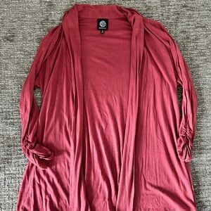 Bobeau Dusty Rose Open Front Cardigan